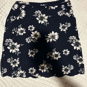 Navy skirt with flowers